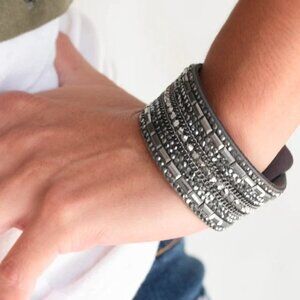 Paparazzi Jewelry Accessories - Rebel Radiance - Silver Bracelet - Vintage